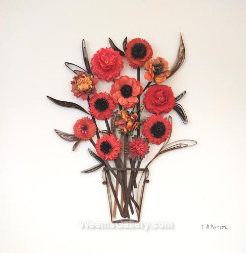 Brown Jar of Flowers by Elizabeth Potter